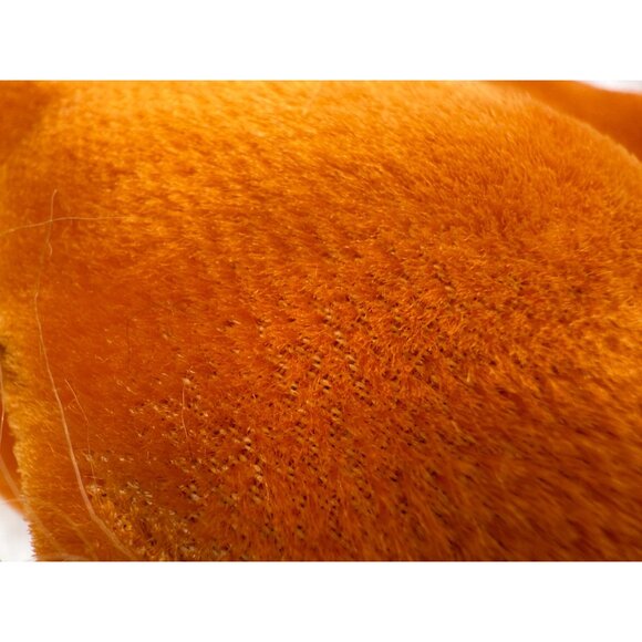 VNTG BURNT ORANGE VELVETINE STUFFED HORSE YELLOW MAIN W/ RED BOW R DANKIN - Picture 14 of 14